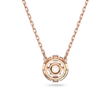 SWAROVSKI SWAROVSKI SPARKLING DANCE NECKLACE, ROUND CUT, WHITE, ROSE GOLD-TONE PLATED 5272364