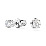 SWAROVSKI ATTRACT STUD EARRINGS, ROUND CUT, WHITE, RHODIUM PLATED 5408436