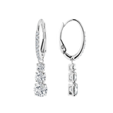SWAROVSKI ATTRACT TRILOGY HOOP EARRINGS, ROUND CUT, WHITE, RHODIUM PLATED 5416155