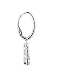 SWAROVSKI ATTRACT TRILOGY HOOP EARRINGS, ROUND CUT, WHITE, RHODIUM PLATED 5416155