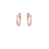 SWAROVSKI SWAROVSKI SYMBOLIC HOOP EARRINGS, EVIL EYE, BLUE, ROSE GOLD-TONE PLATED 5425857