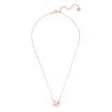 SWAROVSKI DAZZLING SWAN NECKLACE, SWAN, PINK, ROSE GOLD-TONE PLATED 5469989
