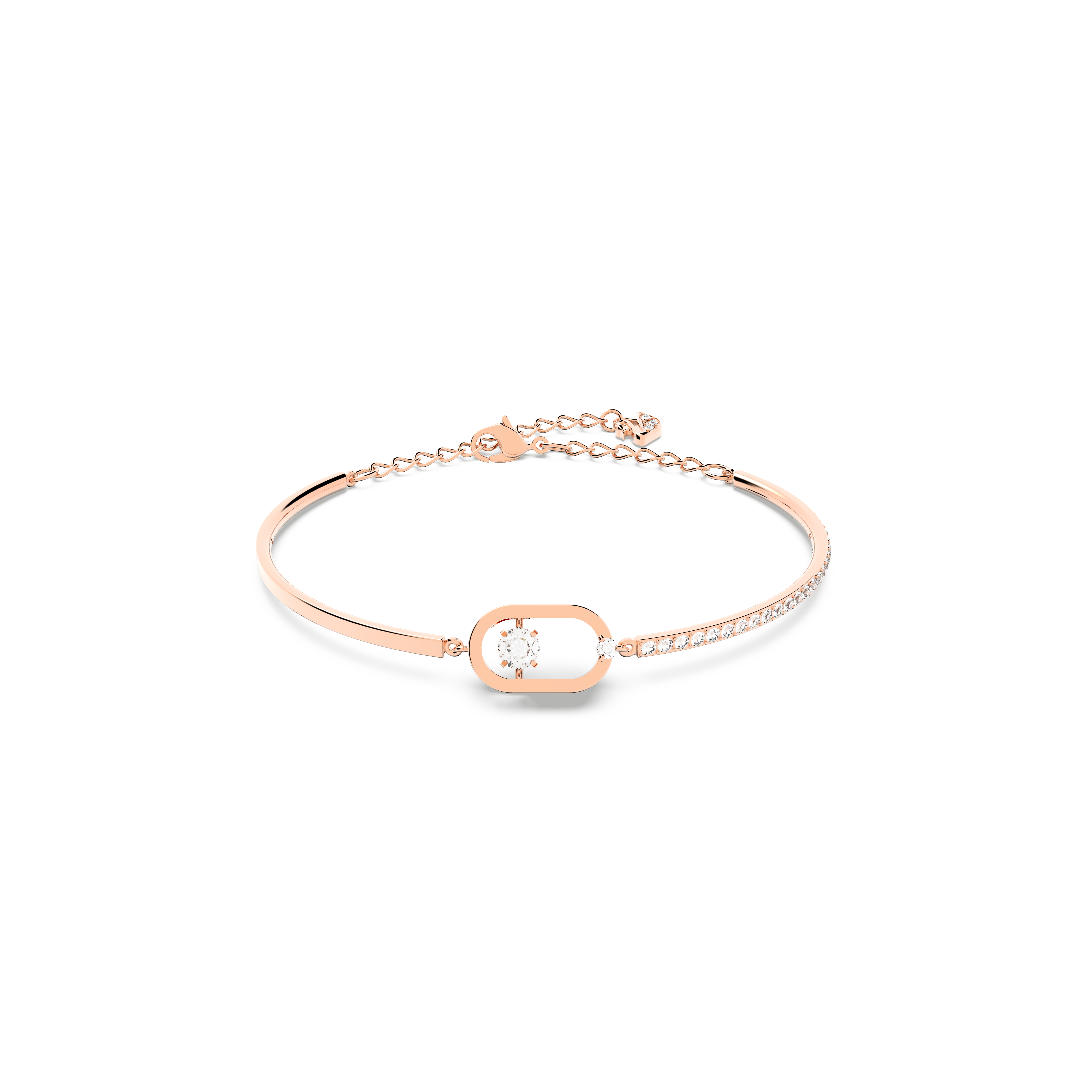 Swarovski Swarovski Sparkling Dance bracelet Round cut Oval shape White Rose gold tone plated 5472382 Finch Centre Jewellers