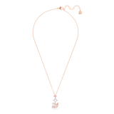 SWAROVSKI DAZZLING SWAN Y NECKLACE, SWAN, PINK, ROSE GOLD-TONE PLATED 5473024