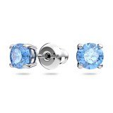 SWAROVSKI SWAROVSKI SPARKLING DANCE SET, ROUND CUT, BLUE, RHODIUM PLATED 5480485