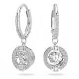 SWAROVSKI SWAROVSKI SPARKLING DANCE DROP EARRINGS, ROUND CUT, WHITE, RHODIUM PLATED 5504652