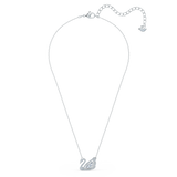 SWAROVSKI DANCING SWAN NECKLACE, SWAN, WHITE, RHODIUM PLATED 5514421