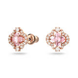 SWAROVSKI SWAROVSKI SPARKLING DANCE SET, MIXED CUTS, CLOVER, PINK, ROSE GOLD-TONE PLATED 5516488