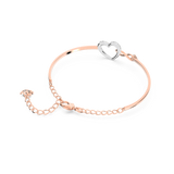 SWAROVSKI SWAROVSKI INFINITY BANGLE, INFINITY AND HEART, WHITE, MIXED METAL FINISH 5518869