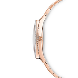 Swarovski Crystalline aura watch, Swiss Made, Metal bracelet, Rose gold tone, Rose gold-tone finish 5519459