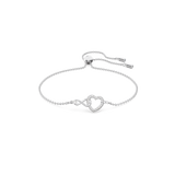 SWAROVSKI SWAROVSKI INFINITY BRACELET, INFINITY AND HEART, WHITE, RHODIUM PLATED 5524421