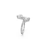 SWAROVSKI ATTRACT SOUL OPEN RING, HEART, WHITE, RHODIUM PLATED