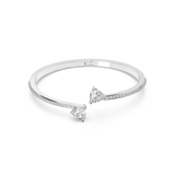 SWAROVSKI ATTRACT SOUL BANGLE, HEART, WHITE, RHODIUM PLATED