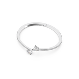 SWAROVSKI ATTRACT SOUL BANGLE, HEART, WHITE, RHODIUM PLATED