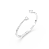 SWAROVSKI ATTRACT SOUL BANGLE, HEART, WHITE, RHODIUM PLATED