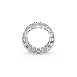 SWAROVSKI VITTORE RING, RECTANGULAR CUT, WHITE, RHODIUM PLATED