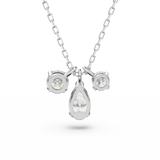 SWAROVSKI ATTRACT PENDANT, MIXED CUTS, CLUSTER, WHITE, RHODIUM PLATED 5571077