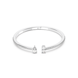 SWAROVSKI ATTRACT CUFF, MIXED CUTS, WHITE, RHODIUM PLATED