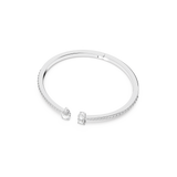 SWAROVSKI ATTRACT CUFF, MIXED CUTS, WHITE, RHODIUM PLATED