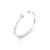 SWAROVSKI ATTRACT CUFF, MIXED CUTS, WHITE, RHODIUM PLATED