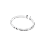 SWAROVSKI ATTRACT CUFF, MIXED CUTS, WHITE, RHODIUM PLATED