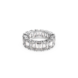 SWAROVSKI VITTORE RING, RECTANGULAR CUT, WHITE, RHODIUM PLATED
