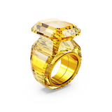 SWAROVSKI LUCENT COCKTAIL RING, OCTAGON CUT, YELLOW