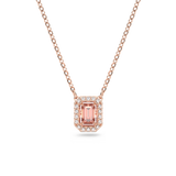 SWAROVSKI MILLENIA NECKLACE, OCTAGON CUT, PINK, ROSE GOLD-TONE PLATED 5614933