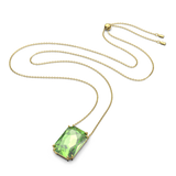 SWAROVSKI MILLENIA PENDANT, OCTAGON CUT, GREEN, GOLD-TONE PLATED 5619491