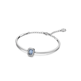 SWAROVSKI MILLENIA BANGLE, OCTAGON CUT, PAVÉ, BLUE, RHODIUM PLATED 5620556