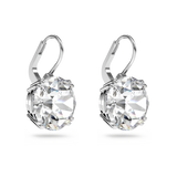 Swarovski Millenia drop earrings, Round cut, White, Rhodium plated 5628351