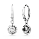 SWAROVSKI CONSTELLA DROP EARRINGS, ROUND CUT, PAVÉ, WHITE, RHODIUM PLATED 5636270