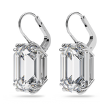 SWAROVSKI MILLENIA DROP EARRINGS, OCTAGON CUT, WHITE, RHODIUM PLATED 5636569