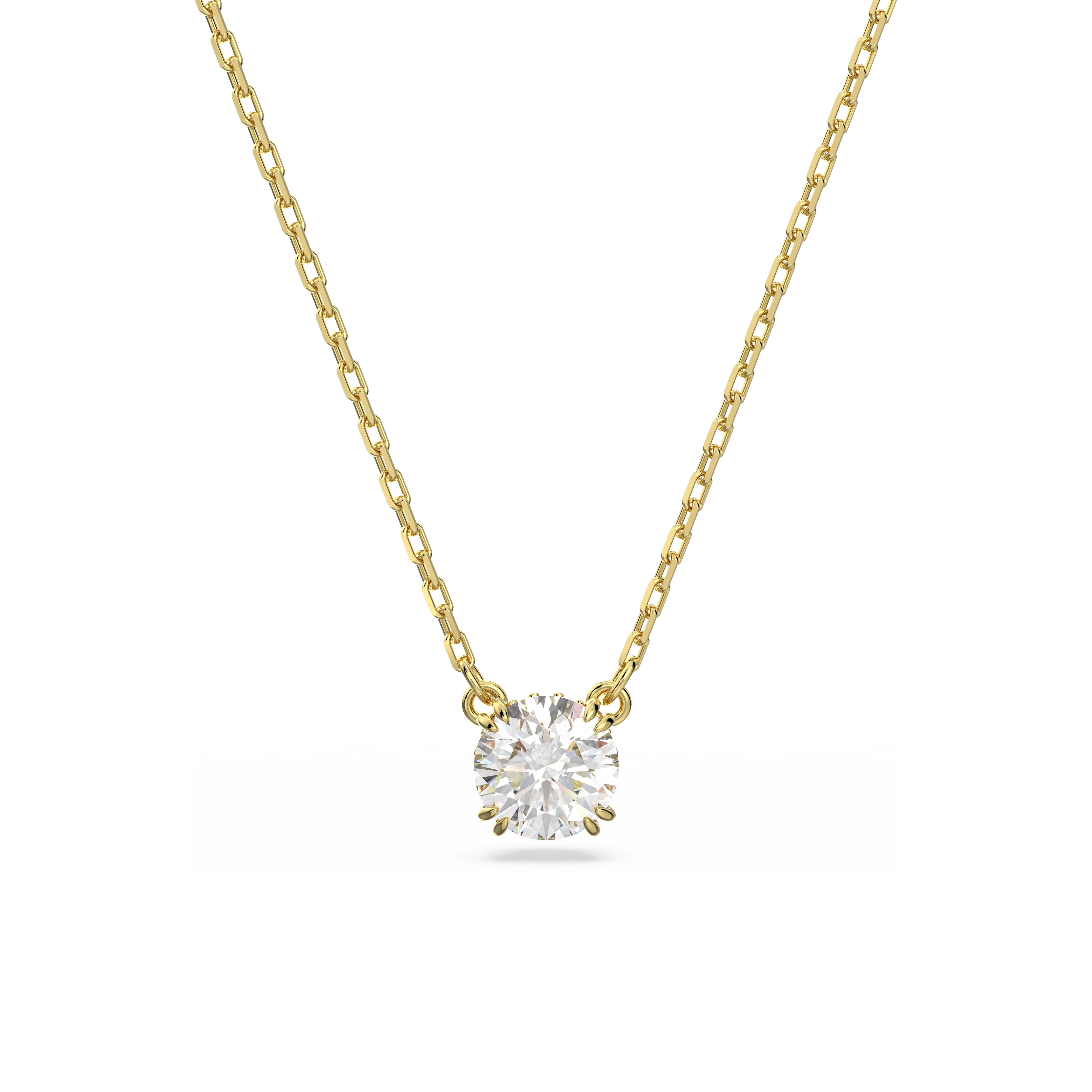 ネックレス・ペンダント SWAROVSKI Stilla white gold necklace 5636703 Swarovski Constella pendant, Round cut, White, Gold-tone