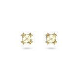 SWAROVSKI STILLA STUD EARRINGS, SQUARE CUT, YELLOW, GOLD-TONE PLATED 5639124