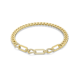 SWAROVSKI DEXTERA NECKLACE, STATEMENT, MIXED LINKS, WHITE, GOLD-TONE PLATED 5639332