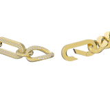 SWAROVSKI DEXTERA NECKLACE, STATEMENT, MIXED LINKS, WHITE, GOLD-TONE PLATED 5639332