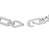 SWAROVSKI DEXTERA NECKLACE, STATEMENT, MIXED LINKS, WHITE, RHODIUM PLATED 5639333