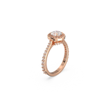 SWAROVSKI CONSTELLA COCKTAIL RING, ROUND CUT, PAVÉ, WHITE, ROSE GOLD-TONE PLATED