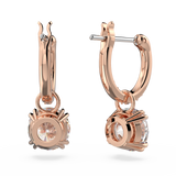 SWAROVSKI CONSTELLA DROP EARRINGS, ROUND CUT, WHITE, ROSE GOLD-TONE PLATED 5639975