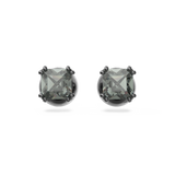 SWAROVSKI MILLENIA STUD EARRINGS, SQUARE CUT, BLACK, RUTHENIUM PLATED 5642511