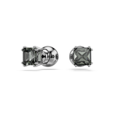 Swarovski Millenia stud earrings, Square cut, Black, Ruthenium plated 5642511