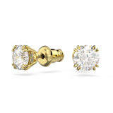 SWAROVSKI CONSTELLA STUD EARRINGS, ROUND CUT, WHITE, GOLD-TONE PLATED 5642595