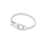SWAROVSKI DEXTERA BRACELET, PAVÉ, MIXED LINKS, WHITE, RHODIUM PLATED