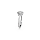 SWAROVSKI CONSTELLA COCKTAIL RING, ROUND CUT, PAVÉ, WHITE, RHODIUM PLATED