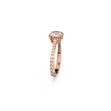 SWAROVSKI CONSTELLA COCKTAIL RING, PRINCESS CUT, PAVÉ, WHITE, ROSE GOLD-TONE PLATED