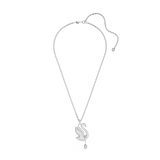 SWAROVSKI SWAROVSKI ICONIC SWAN NECKLACE, SWAN, LONG, WHITE, RHODIUM PLATED 5647546