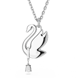 SWAROVSKI SWAROVSKI ICONIC SWAN NECKLACE, SWAN, LONG, WHITE, RHODIUM PLATED 5647546