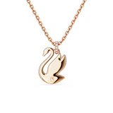 SWAROVSKI SWAROVSKI ICONIC SWAN PENDANT, SWAN, MEDIUM, PINK, ROSE GOLD-TONE PLATED 5647552