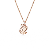 SWAROVSKI SWAROVSKI ICONIC SWAN PENDANT, SWAN, SMALL, WHITE, ROSE GOLD-TONE PLATED 5647555